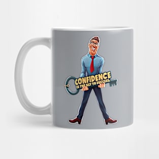 Unlock Success: Confidence Key Graphic Mug